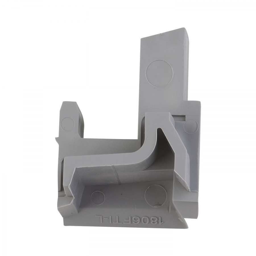 Koncovka pro skrytou rámovou okapnici Neckar 1806 F-Ti, levá, plast šedý