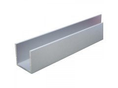 Hliníkový U-profil nerez efekt A1/C31 rovnoramenný 15/15/15/2 mm, Cena za 1m- Prodejní jednotka: 1 tyč po 6 m