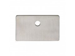 Dveřní jmenovka bez kukátka a jmenné lišty, 120x70x6 mm, matný nerez