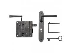 Rustikální sada zámku Drau, BB, pravý DM 73,5, železo po staru kartáčované