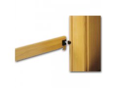 Spojka pro okenní příčky a předokenní rám k zavrtání, plast hnědý (12387)