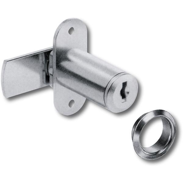 Cylindrický páčkový zámek 542 pravý, zamykací páka hladká, 40 mm, Zamak ponikl.