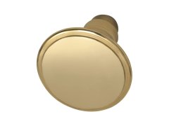 Dveřní koule otočná s otvorem pro čtyřhran plochá ø 50 mm, mosaz leštěná