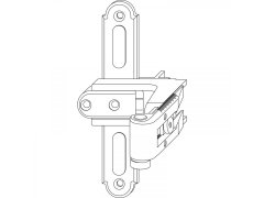 MACO RUSTICO křížový závěs BLR zalomený, nastavitelný, vel. 0, černý