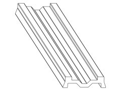 MACO Upevň. lišta Fiber-Therm pro pevná křídla D=1500 Š=42 mm GFK stříb.(454792)