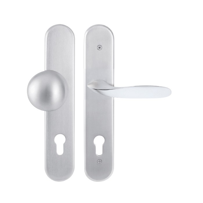 Dveřní bezpečnostní kování DAVID/LEAF HTSI P4500 PZL/CH-SAT 92mm