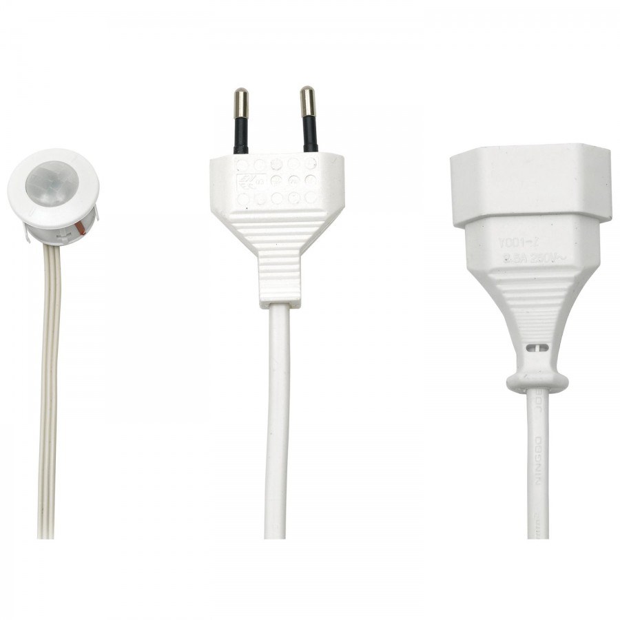 Detektor pohybu 230 V, max.250 W, s vestavným přijímačem, bílý