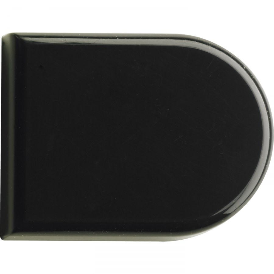 Ozdobná krytka B pro závěs na sklo, plast černý, 70052