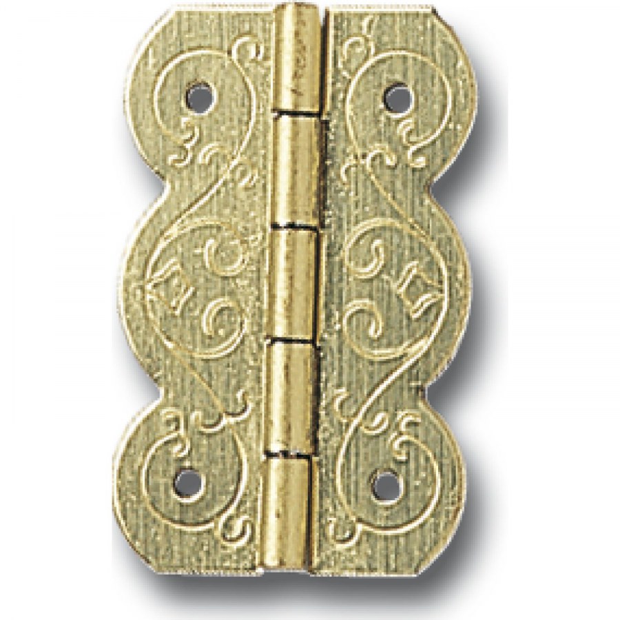 Kazetový závěs ozdobný, 25x16 mm, ocel pomosazená