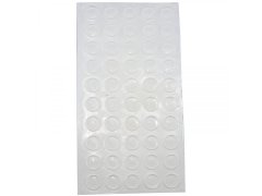 Tlumící dveřní doraz TDK - samolepící, kulatý, ø10, plast transparentní