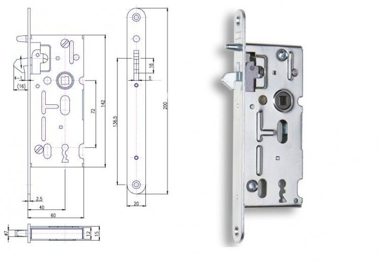 Zámek Hobes K 106 72/60 obyčejný