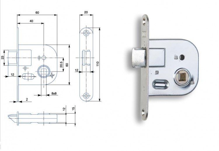 Zámek Hobes 01-08 Zámek zadlabací mezipokojový